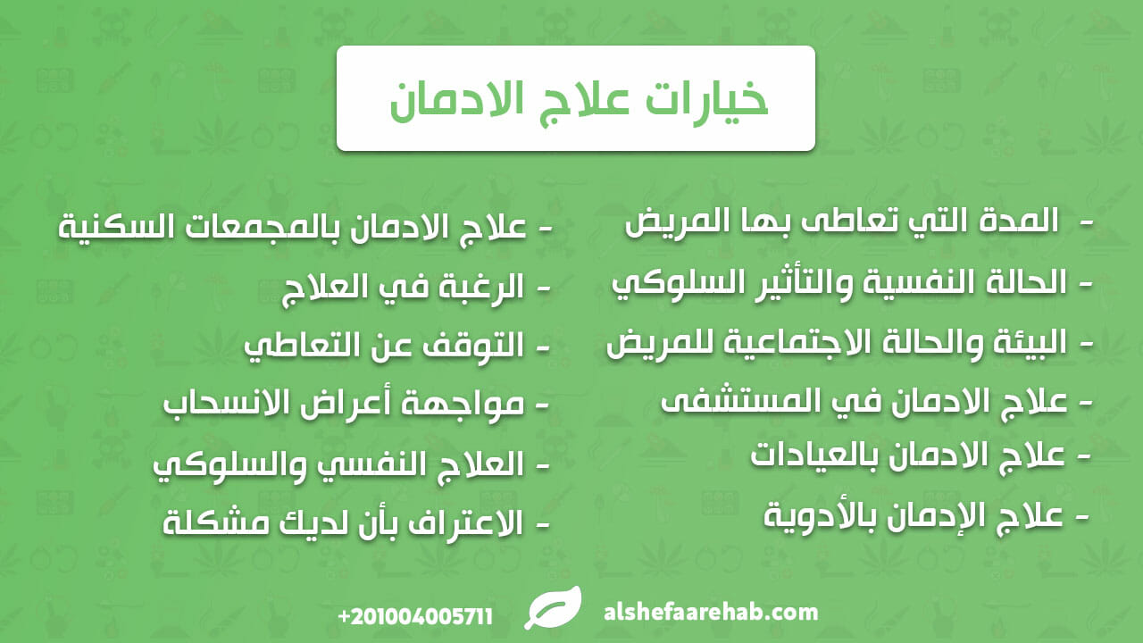 خيارات علاج الادمان